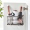 mDesign Steel Wall Mount Hair Dryer Storage Organizer Basket Holder